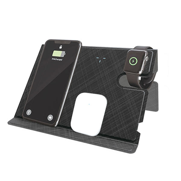 Three in one folding wireless charger